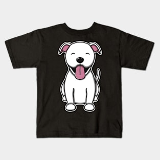 White Pitbull Kids T-Shirt